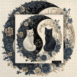 Puzzle Yin Yang Fiore Gatto 1000 Pezzi