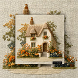 Embroidered Garden Cottage Jigsaw Puzzle 1000 Pieces