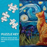 Moonlit Cat Shadow Jigsaw Puzzle 1000 Pieces