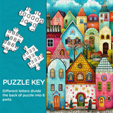 Puzzle di città colorata da 1000 pezzi