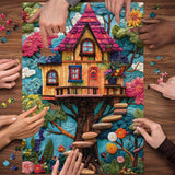 Quilted Art Treehouse Jigsaw Puzzle 1000 Pieces