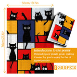 Geometric Cat Fun Jigsaw Puzzle 1000 Pieces