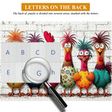 Puzzle con polli colorati pazzi, 1000 pezzi