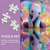 Rainbow Elephant Jigsaw Puzzle 1000 Pieces