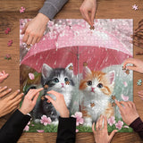 Cats in the Rain Jigsaw Puzzle 1000 Pieces