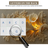 Rompecabezas en relieve de flores doradas, 1000 piezas