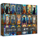 Puzzle con gatti in vetro, 1000 pezzi