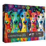 Colorful Dogs Jigsaw Puzzle 1000 Pieces