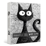 Whimsical Ink Cat Jigsaw Puzzle 1000 Pieces