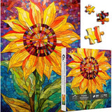 Mosaic Sunflower Jigsaw Puzzle 1000 Pieces