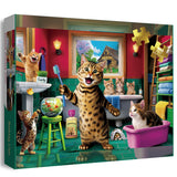 Bathing Cats Jigsaw Puzzle 1000 Pieces