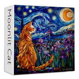 Moonlit Cat Jigsaw Puzzle 1000 Pieces