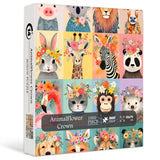 Animal Flower Crown Jigsaw Puzzle 1000 Pieces