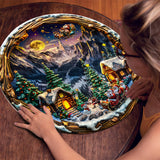 Pezzi di puzzle a valle di Natale 1000 pezzi