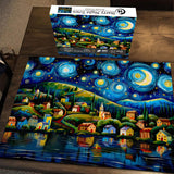 Starry Night Town Jigsaw Puzzles 1000 Pieces