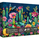 Hummingbird in Cactus Bush Jigsaw Puzzle 1000 Pieces