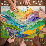 Colorful Ridges Jigsaw Puzzle 1000 Pieces