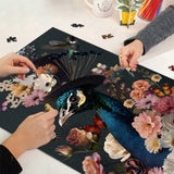 Floral Peacock Jigsaw Puzzle 1000 Pieces