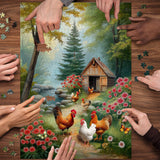 Wald Hühnerhaus -Puzzle 1000 Stücke