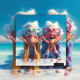 Beach Smile Grandma Jigsaw Puzzle 1000 Pieces