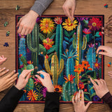 Patchwork Cactus Jigsaw Puzzle 1000 Pieces