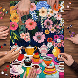 Floral Tea Party Jigsaw Puzzle 1000 Pieces
