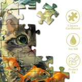 Cat And Fish Romance Jigsaw Puzzle 1000 Pieces
