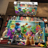 Cat and Fish Jigsaw Puzzle 1000 Pieces