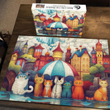 Rain City Cat Shadow Jigsaw Puzzle 1000 Piezas
