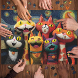 Starry Cat Chorus Jigsaw Puzzle 1000 Pieces