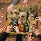 Puzzle per party di gatto felice puzzle 1000 pezzi