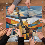 Puzzle Guitare Géométrique 1000 Pièces