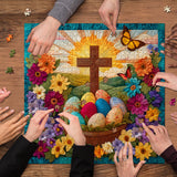 Easter Eggs & Cross Jigsaw Puzzle 1000 Pieces