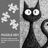 Whimsical Ink Cat Jigsaw Puzzle 1000 Pieces