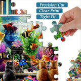 Cat and Fish Jigsaw Puzzle 1000 Pieces