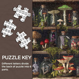 Libreria di foresta di funghi puzzle 1000 pezzi