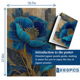 Elegant Blue Flower Jigsaw Puzzle 1000 Pieces
