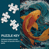 Koi Wave Jigsaw Puzzle 1000 Pieces