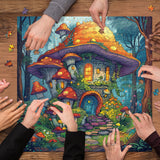 Whimsical Mushroom House Jigsaw Puzzle 1000 Pieces