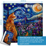 Moonlit Cat Jigsaw Puzzle 1000 Pieces