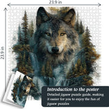 Wolf at the Waterfall Jigsaw Puzzle 1000 Pieces