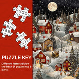 Snowy Night Village Jigsaw Puzzle 1000 Pieces