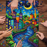 Colorful village Jigsaw Puzzle 1000 Pieces