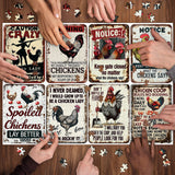 Crazy Fighting Chicken Jigsaw Puzzle 1000 Pieces