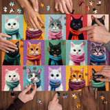Puzzle Collezione Sciarpa Gatto 1000 Pezzi