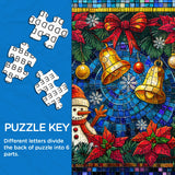 Mosaic Christmas Bells Jigsaw Puzzle 1000 piezas