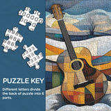 Puzzle Guitare Géométrique 1000 Pièces