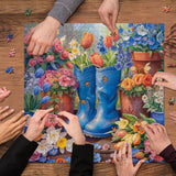 Puzzle Stivali in Fiore 1000 Pezzi