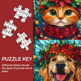 Christmas Animal Wreaths Jigsaw Puzzle 1000 Pieces