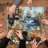 Vintage Nautical Collage Jigsaw Puzzle 1000 Pieces